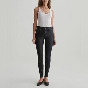 AG Adriano Goldschmied Farrah Skinny Coated High Rise Skinny Jeans Size 31 New